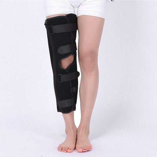 Knee Immobilizer Splint Leg Brace, 20.5" Full Leg Straight Support Adjustable M