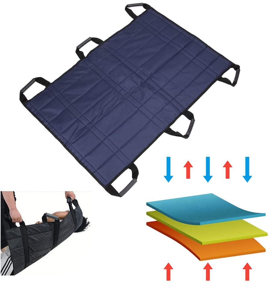 Transfer Belt Board Slide Bed Reinforced Handles Sling Patient Sheet for Lifting