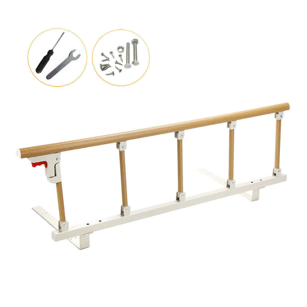 Bed Rails for Elderly Adults Portable Grab Bar Hand Rail Fold Down Assist Handle Bed Cane Medical Hospital Sides Rails Guard Home Care Handicap Safety Assistance Devices (47inch Long)