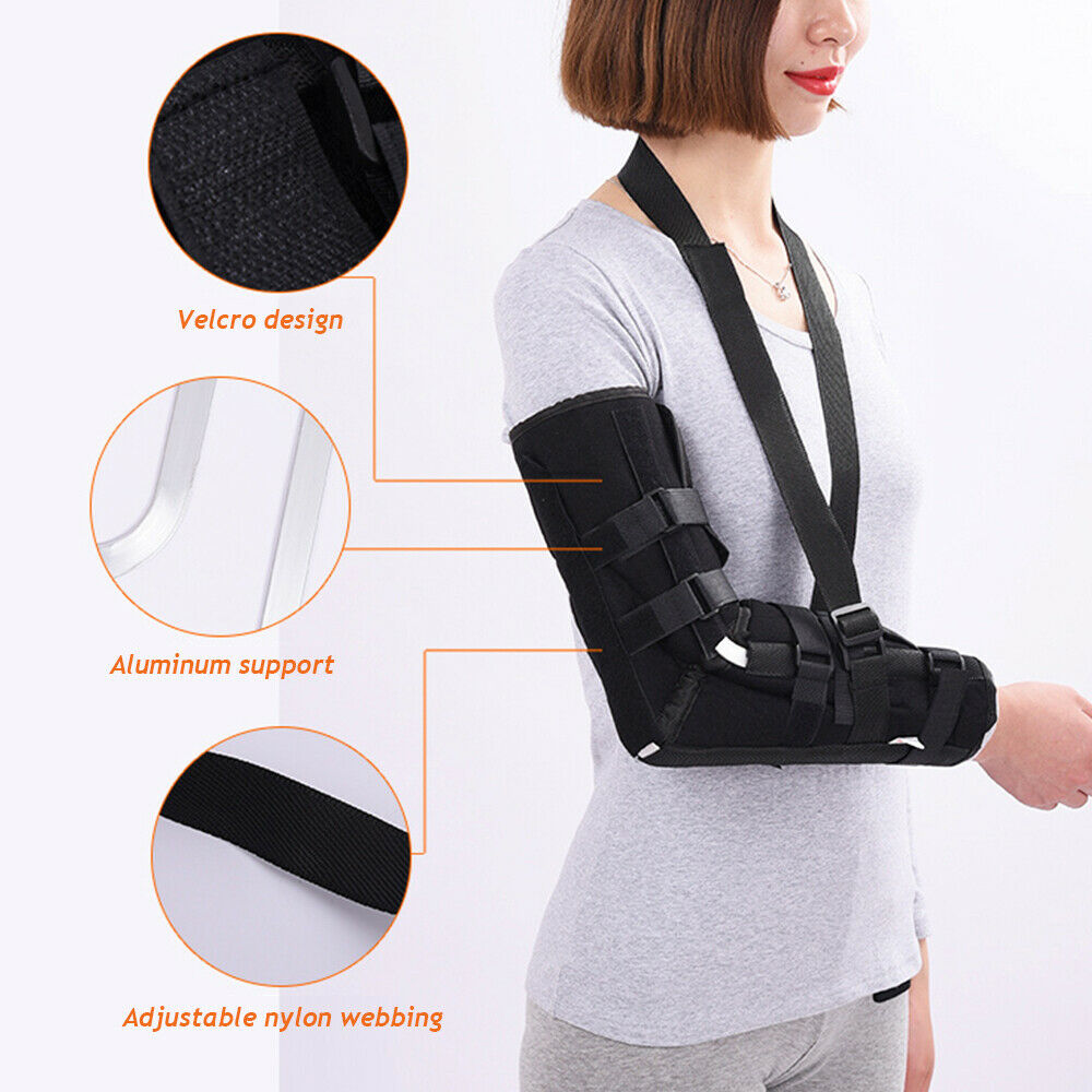 lbow Arm Sling Immobilizer Fracture Stabilizer Padded Elevate Brace Humerus M