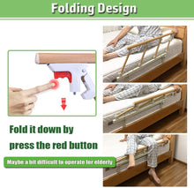 Load image into Gallery viewer, Bed Rails for Elderly Adults Grab Bar Bed Hand Rails Assist Rail Handle Fold Down Medical Hospital Sides Rails Guard Home Care Handicap Safety Assistance Devices (34L*18H)
