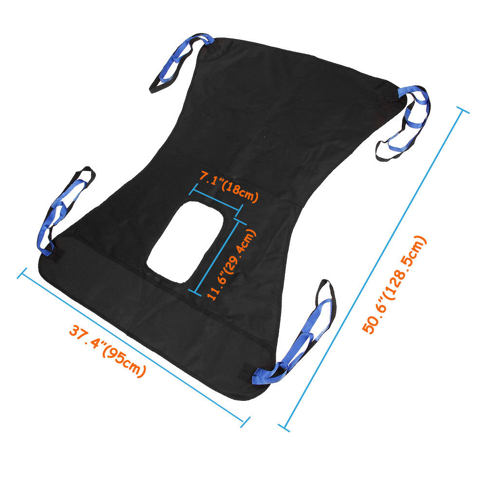 Patient Lift Sling Power Full Body Medical Lift Equipment Transfer Belt Black