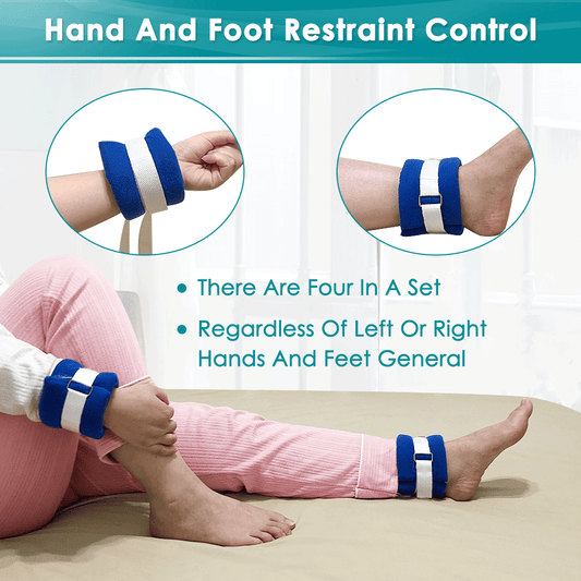 Limb Holders Medical Restraints Patient Hospital Bed for Hands Or Feet Universal(4 pcs)