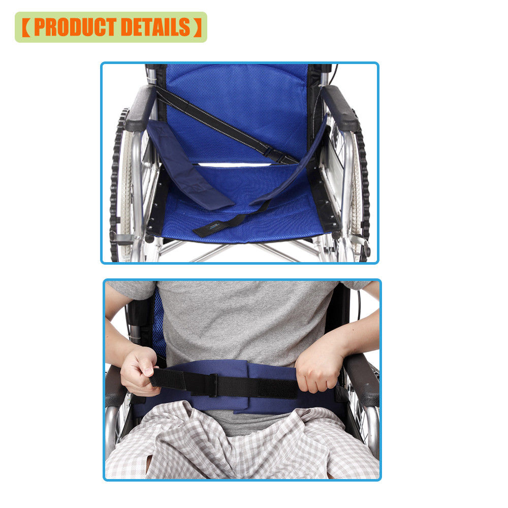 Wheelchair Seat Belt Cushion Harness Straps Safety Adjustable Front Latch Buckle