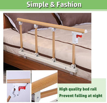 Load image into Gallery viewer, Bed Rails for Elderly Adults Grab Bar Bed Hand Rails Assist Rail Handle Fold Down Medical Hospital Sides Rails Guard Home Care Handicap Safety Assistance Devices (34L*18H)
