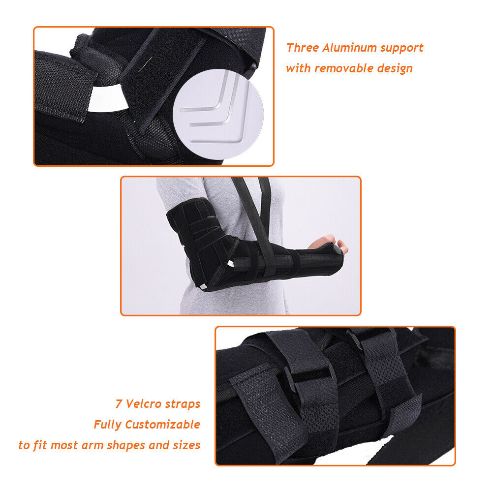lbow Arm Sling Immobilizer Fracture Stabilizer Padded Elevate Brace Humerus M