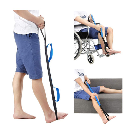 Leg Lifter Strap Rigid Foot Lifter & Hand Grip Therapy Bands Handicap Disability Aids