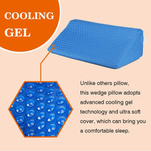 Load image into Gallery viewer, NEPPT Wedge Pillows for Sleeping Bed Gel Wedges Body Positioners 30 Degree Incline Wedge Pillow for Adults, Back Pain, Bed Sore Medical Foam Elevated Legs Bolster (Blue-Gel)
