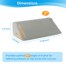 Load image into Gallery viewer, dimenstions 30 degree angle incline pillow
