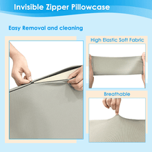 Load image into Gallery viewer, Incline pillow with invisible zipper pillow case
