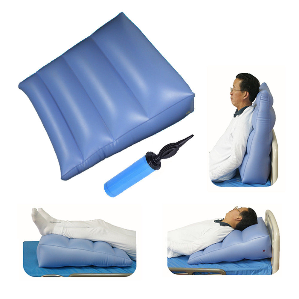 1pc Blue Inflatable Travel Wedge Pillow with Multiple Functions - Suitable  as a Body Positioner Pillow, Lumbar Support Pillow, Yoga Pillow, Leg  Elevation Pillow and Versatile Travel Companion with a Triangular Air